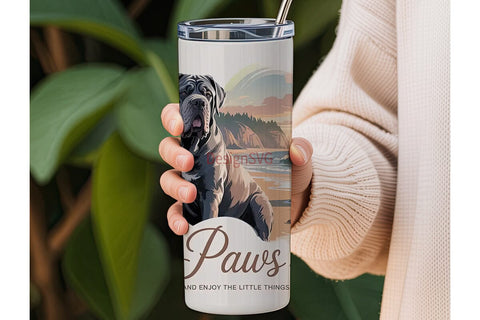 Peaceful Mastiff 20oz Tumbler Wrap Sublimation DesignSVG 