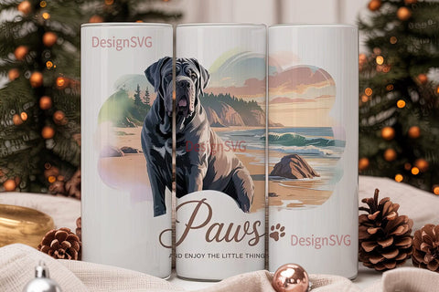 Peaceful Mastiff 20oz Tumbler Wrap Sublimation DesignSVG 