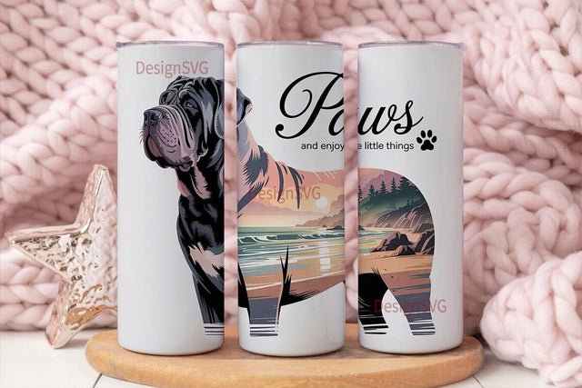 Peaceful Mastiff 20oz Tumbler Wrap Sublimation DesignSVG 