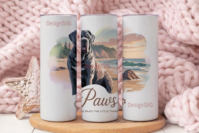 Peaceful Mastiff 20oz Tumbler Wrap Sublimation DesignSVG 
