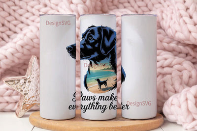 Peaceful Paws 20oz Tumbler Wrap Sublimation DesignSVG 