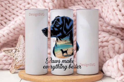 Peaceful Paws 20oz Tumbler Wrap Sublimation DesignSVG 