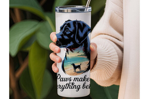Peaceful Paws 20oz Tumbler Wrap Sublimation DesignSVG 