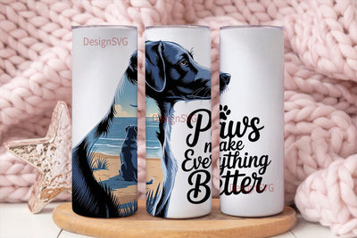 Peaceful Paws 20oz Tumbler Wrap Sublimation DesignSVG 