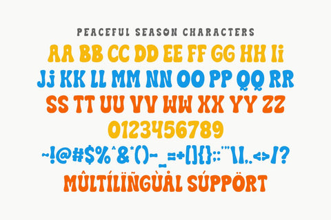 Peaceful Season - Retro Groovy Font Font Masyafi Studio 