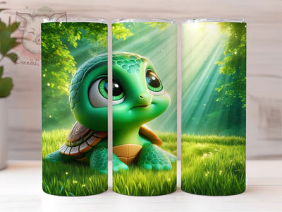 Peaceful Turtle Nature 20oz Tumbler Wrap, Wildlife Design, Nature Inspired, Turtle Art, Serene Animal, 20oz Tumbler Wrap, Sublimation PNG Sublimation Lara' s Designs 