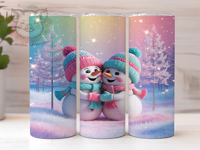 Peaceful Winter Snowman Landscape Tumbler, Winter Wonderland Wrap, 20oz Tumbler Sublimation, Frosty Scene Design, Holiday Snow Tumbler, Scenic Christmas Wrap, Peaceful Winter Sublimation Sublimation Lara' s Designs 