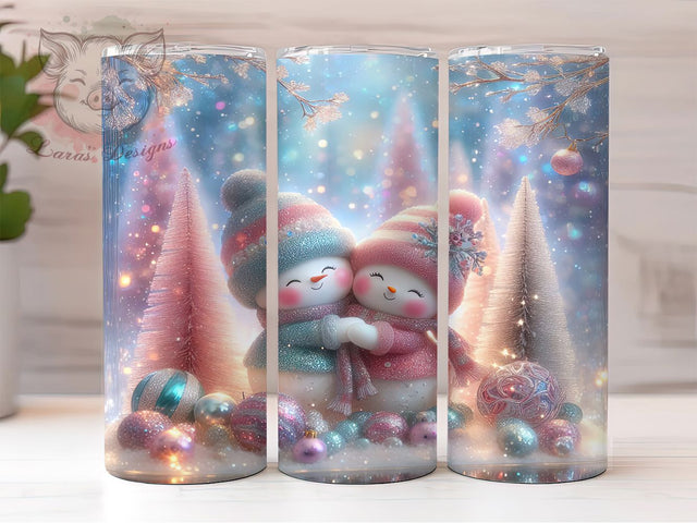 Peaceful Winter Snowman Landscape Tumbler, Winter Wonderland Wrap, 20oz Tumbler Sublimation, Frosty Scene Design, Holiday Snow Tumbler, Scenic Christmas Wrap, Peaceful Winter Sublimation Sublimation Lara' s Designs 