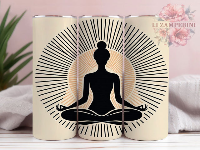 Peaceful Yoga Meditation Quote Tumbler Wrap, Sublimation Design, Peaceful Yoga Wrap, Meditation Tumbler Design, Relaxation Quote Wrap, 20Oz Tumbler, Digital Download Sublimation Li Zamperini 