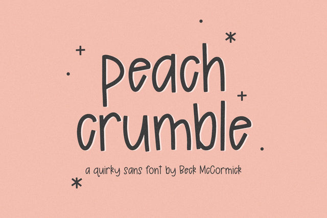 Peach Crumble Sans Font Beck McCormick 