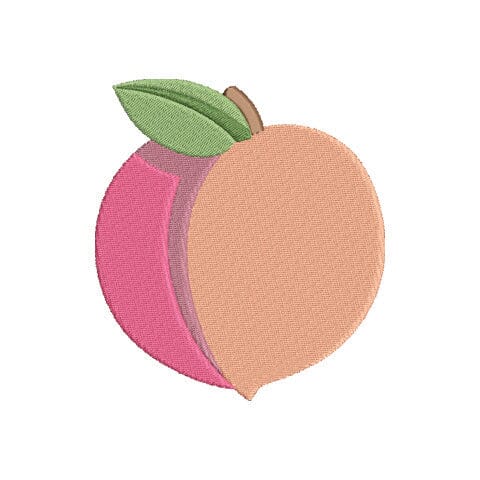 Peach Fruit Embroidery Design Embroidery/Applique DESIGNS Creatively Embroidery 