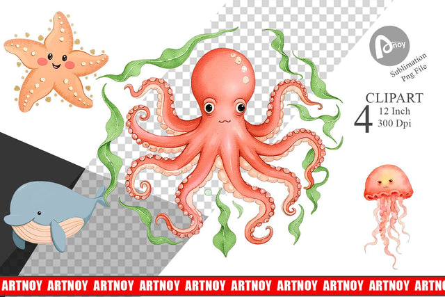 Peach Fuzz Friends Clipart Sublimation artnoy 