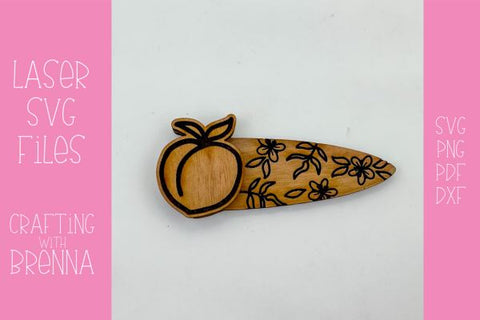 Peach Hair Clip Bundle Laser SVG File SVG Crafting With Brenna 
