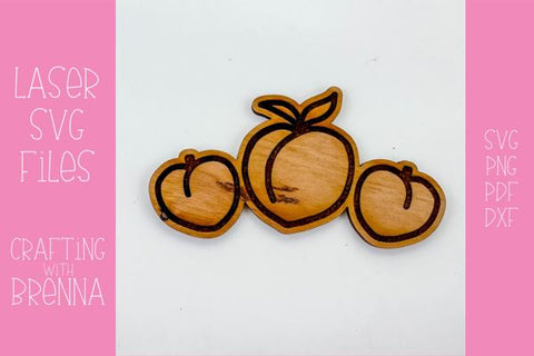 Peach Hair Clip Bundle Laser SVG File SVG Crafting With Brenna 