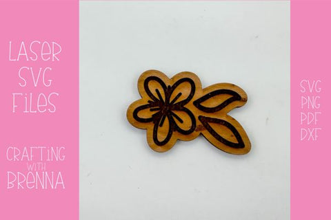 Peach Hair Clip Bundle Laser SVG File SVG Crafting With Brenna 