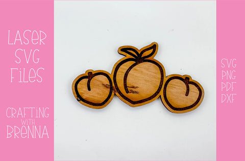 Peach Hair Clip Laser SVG File SVG Crafting With Brenna 