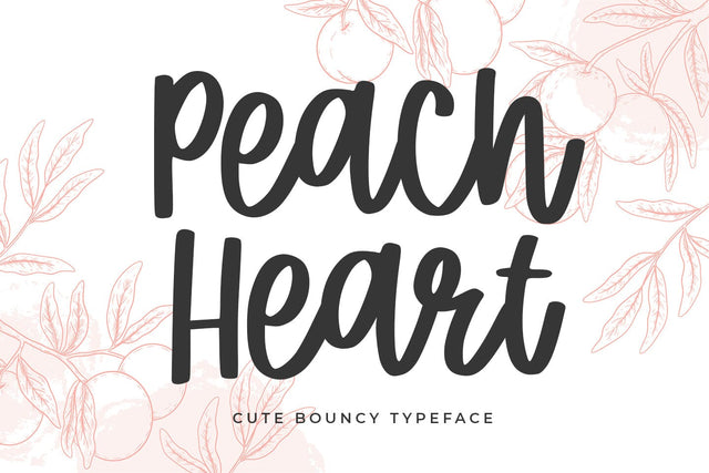 Peach Heart Font Abo Daniel Studio 