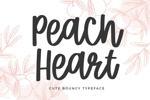 Peach Heart Font Abo Daniel Studio 