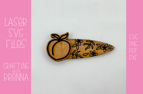 Peach Layered Hair Clip Laser SVG File SVG Crafting With Brenna 