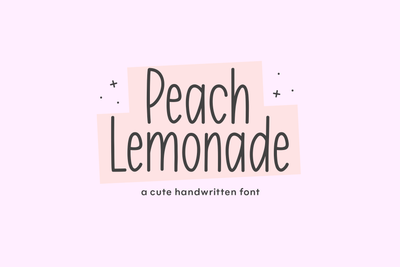 Peach Lemonade - Cute Handwritten Font Font KA Designs 