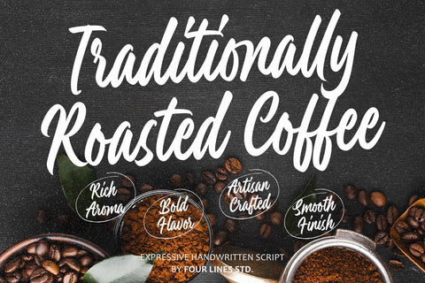 Peach Panturas – Expressive Handwritten Script Font Four Lines Std. 