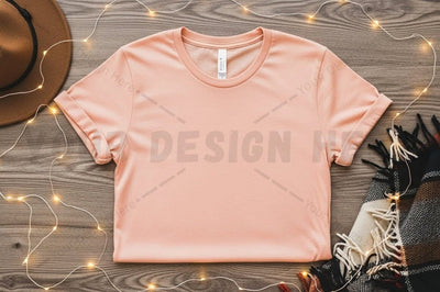 Peach pink t-shirt mockup design Mock Up Photo Designangry 