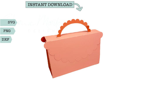 Peach Purse box with Flower SVG Sharia Morton Designs 
