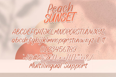Peach Sunset Font Dm Letter Studio 