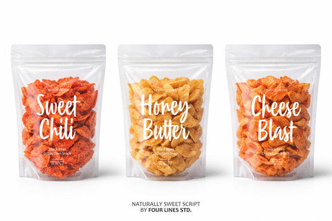 Peachlona Script – Naturally Sweet Script Font Four Lines Std. 