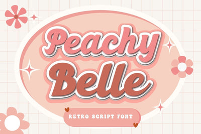 Peachy Belle - Retro Script Font Font AnningArts Design 
