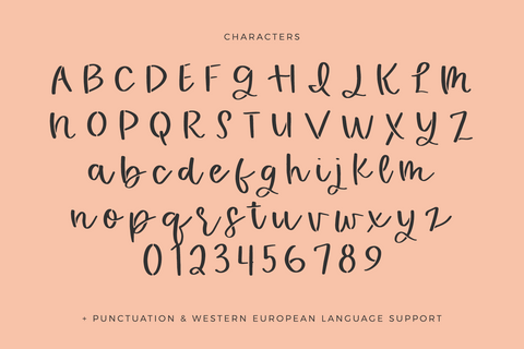 Peachy Tea Stencil Script Font Beck McCormick 