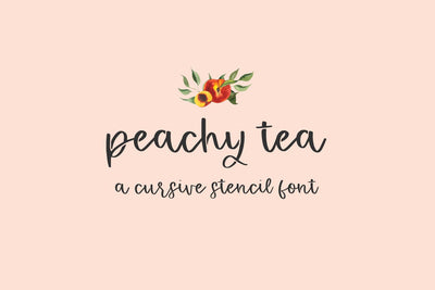 Peachy Tea Stencil Script Font Beck McCormick 