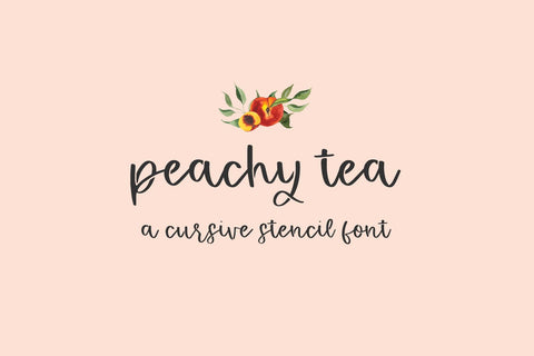 Peachy Tea Stencil Script Font Beck McCormick 