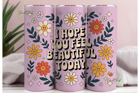 Peachy Teal Ombre 20oz Tumbler Wrap Sublimation PixelChick 