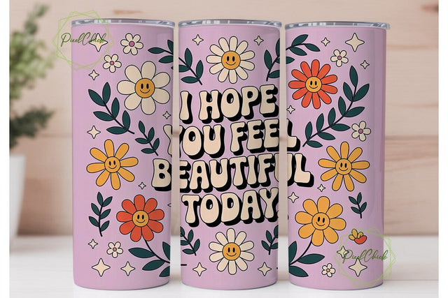 Peachy Teal Ombre 20oz Tumbler Wrap Sublimation PixelChick 
