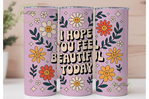 Peachy Teal Ombre 20oz Tumbler Wrap Sublimation PixelChick 