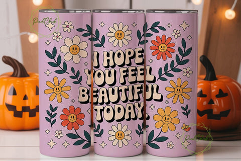 Peachy Teal Ombre 20oz Tumbler Wrap Sublimation PixelChick 
