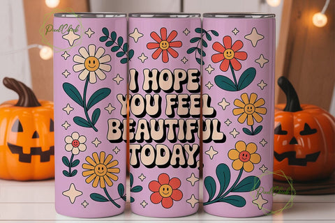 Peachy Teal Ombre 20oz Tumbler Wrap Sublimation PixelChick 