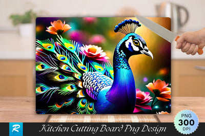 Peacock Cutting Board Sublimation Regulrcrative 