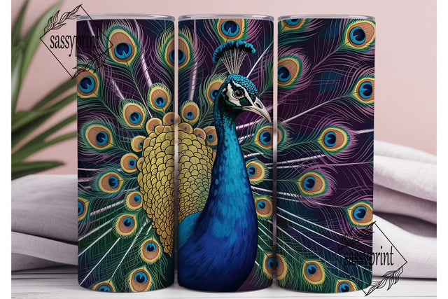 Peacock Feather 20oz Tumbler Wrap Sublimation sassyprint 