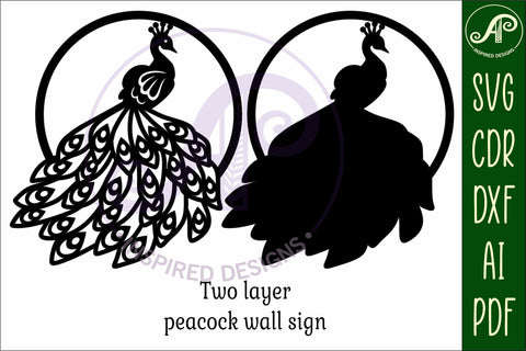 Peacock sign svg laser cut file SVG APInspireddesigns 