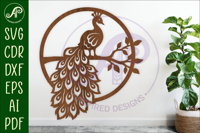 Peacock theme wall sign, SVG file. SVG APInspireddesigns 