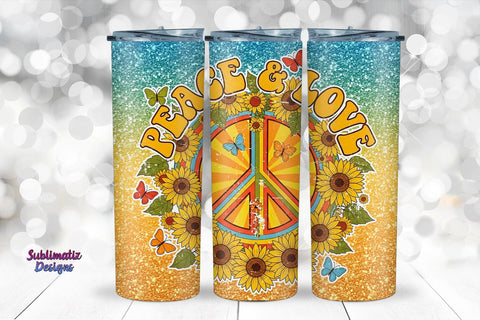 Peade & Love 20 oz Skinny Tumbler Wrap | Tumbler Wrap for Sublimation | 20 oz Skinny Tumbler Wrap Sublimation Sublimatiz Designs 