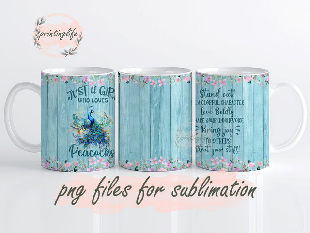 Peafowl Coffee Breath Dragonfly Mug Wrap Design, Instant Digital Design Download Mug Wrap Design, Mug Design PNG Sublimation PrintingLife 