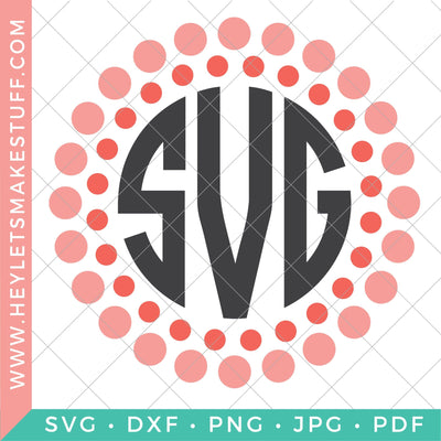 Pearl Frame Monogram #4 SVG Hey Let's Make Stuff 
