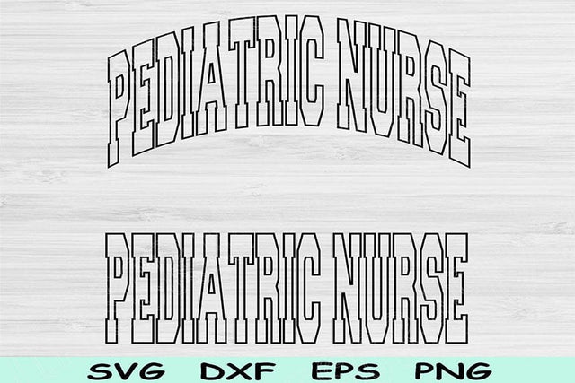 Pediatric Nurse Svg Dxf Png Cut Files, Pediatric Nurse Png, Peds Nurse Svg Files For Cricut, Nurse Shirt Svg Text Sublimation Digital Design SVG TiffsCraftyCreations 