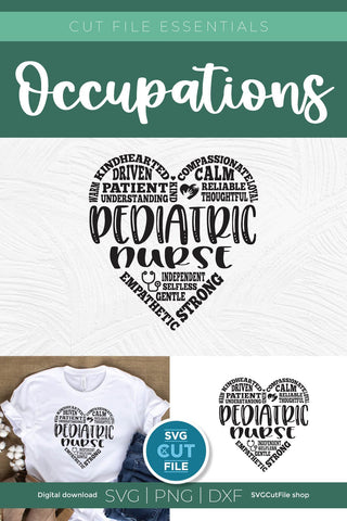 Pediatric nurse svg, nurse appreciation svg, APRN svg, PEDS Nurse svg SVG SVG Cut File 