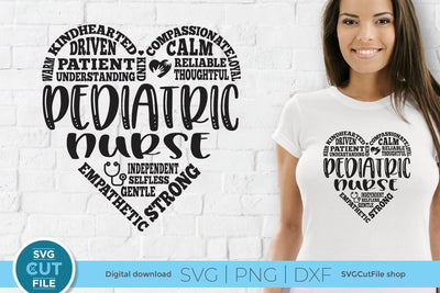 Pediatric nurse svg, nurse appreciation svg, APRN svg, PEDS Nurse svg SVG SVG Cut File 