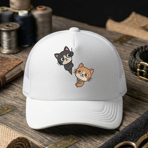 Peekaboo Cats Embroidery Design – Cute Kittens Peeking Funny Cat Machine Embroidery File Embroidery/Applique DESIGNS PatternFeed8 