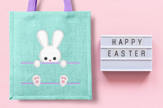 Peeking Bunny Split Applique Embroidery Embroidery/Applique DESIGNS Designed by Geeks 